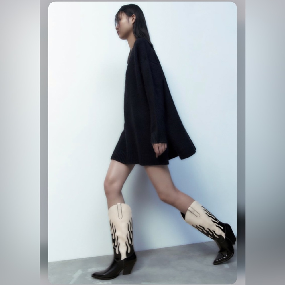 Zara western flame boots size 37 or 6.5